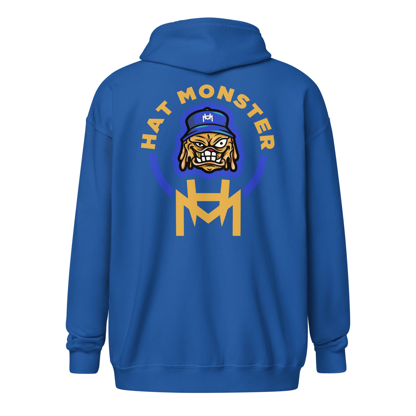 Hat Monster Zip hoodie (Blue)