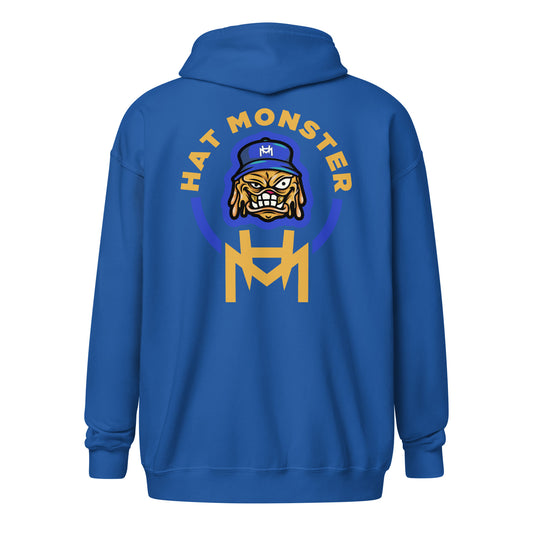 Hat Monster Zip hoodie (Blue)