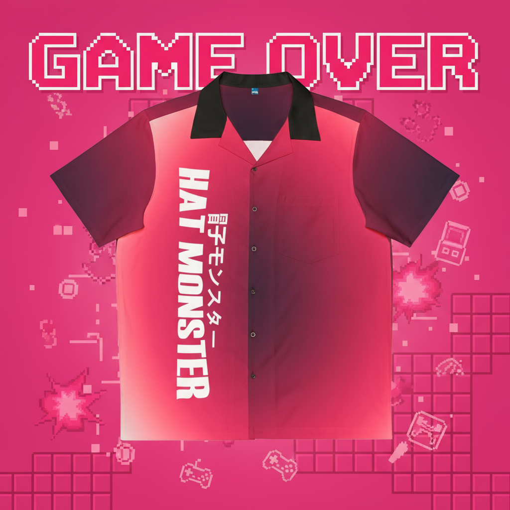 Neon Star Button up (pink)