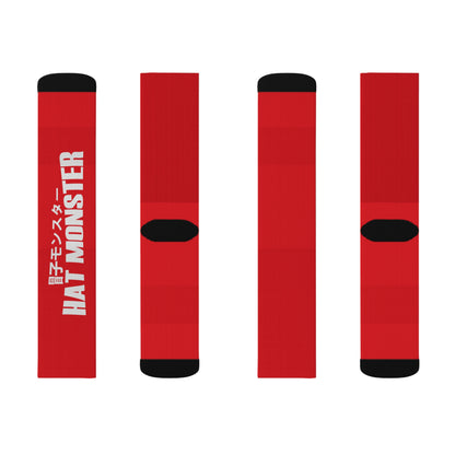 Monsters In Japan Socks (Red)