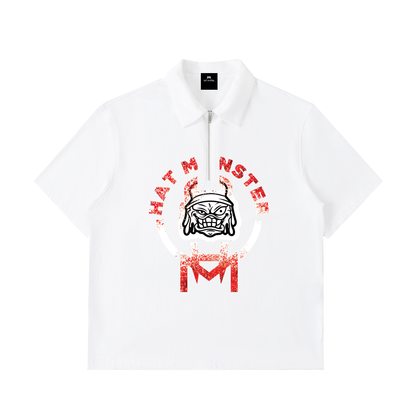 Half-Zip Cotton Polo Shirt