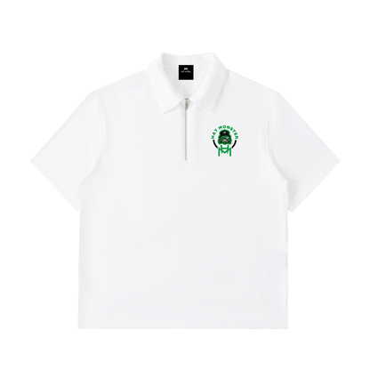 Half-Zip Cotton Polo Shirt