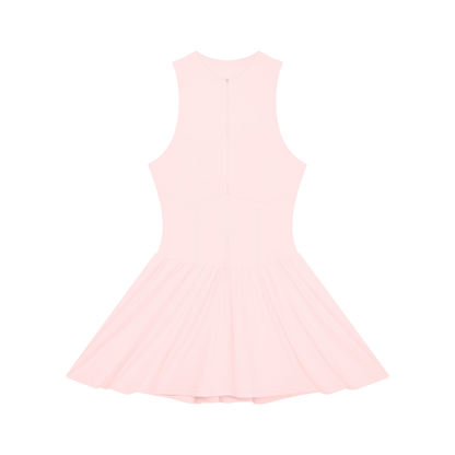 Women’s Ruched Sleeveless Full-Zip Dress