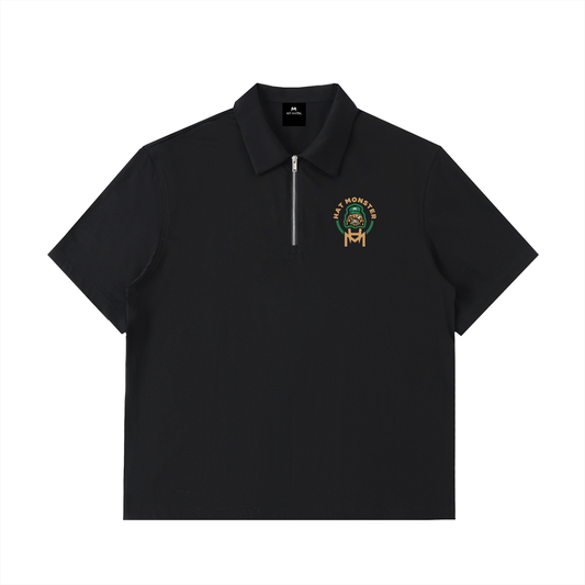 Half-Zip Cotton Polo Shirt