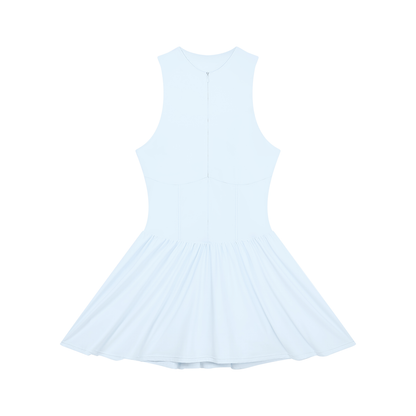 Women’s Ruched Sleeveless Full-Zip Dress