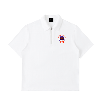 Half-Zip Cotton Polo Shirt
