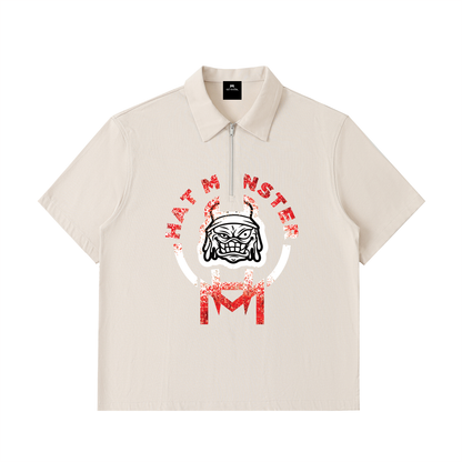 Half-Zip Cotton Polo Shirt