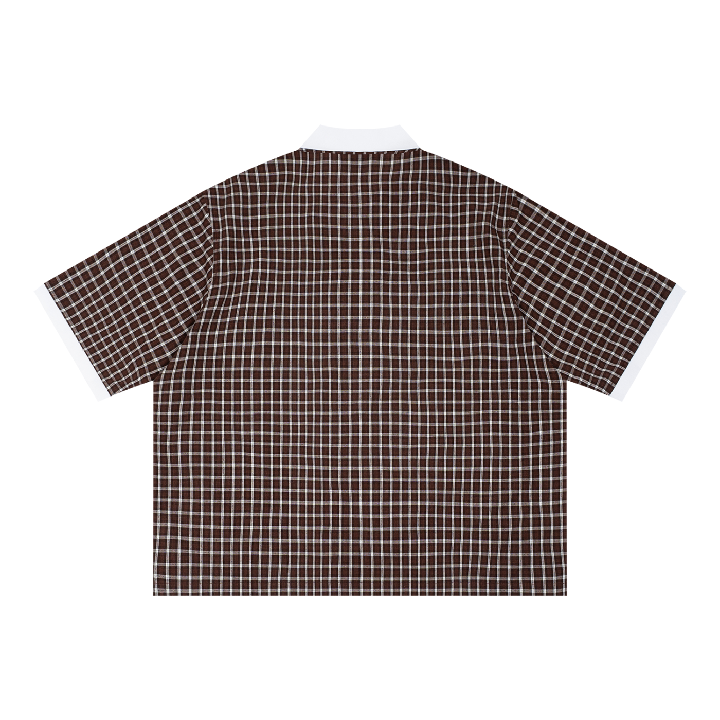 Mono-Half Plaid Polo Shirt