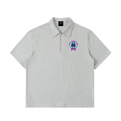 Half-Zip Cotton Polo Shirt