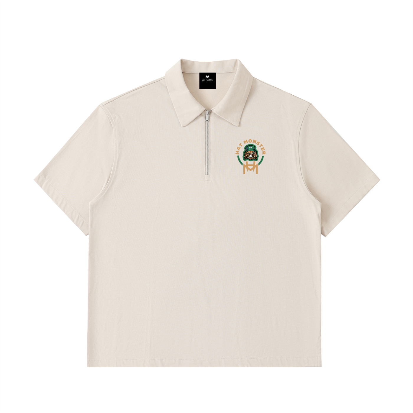 Half-Zip Cotton Polo Shirt