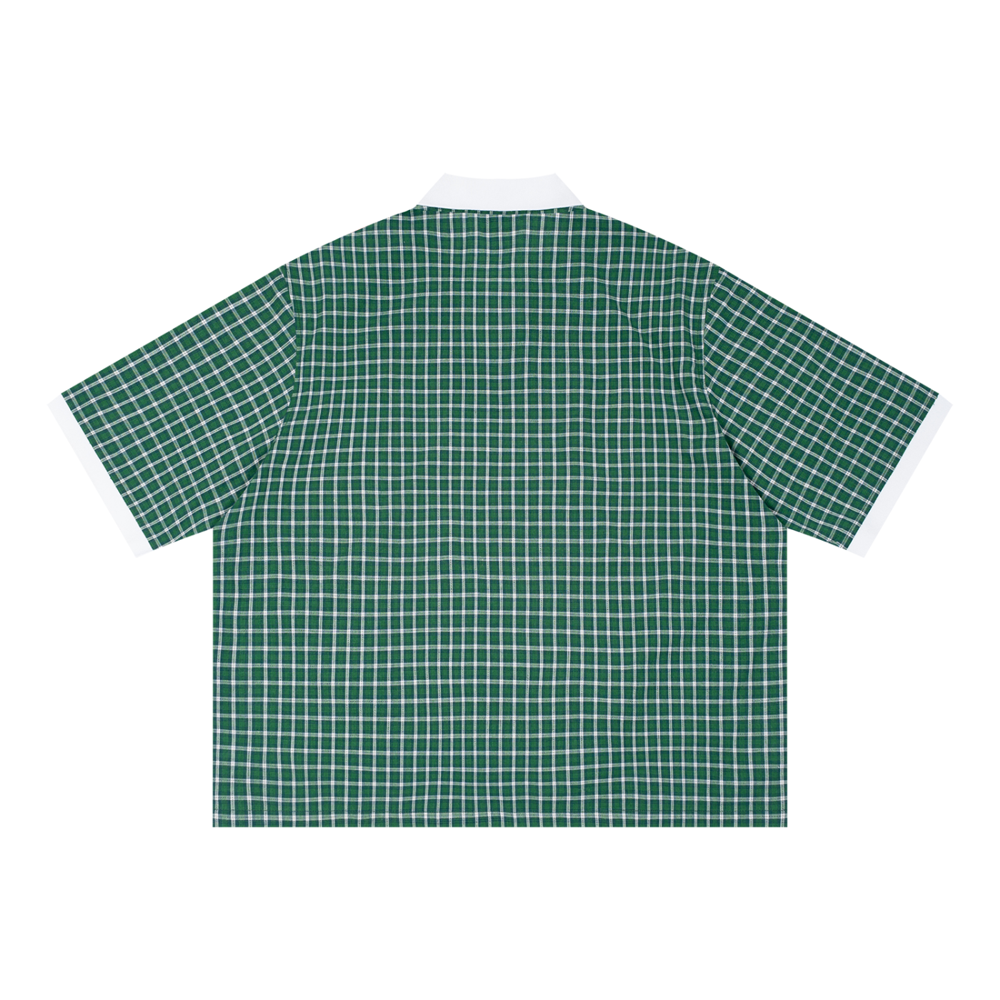 Mono-Half Plaid Polo Shirt