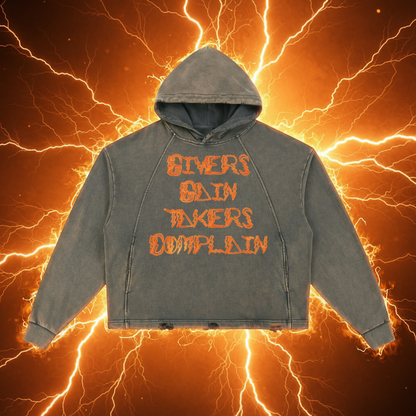Frayed-Hem Hoodie