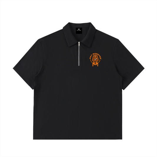 Half-Zip Cotton Polo Shirt