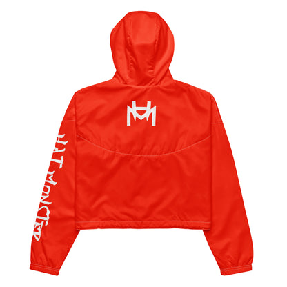 Women’s cropped windbreaker (Red)