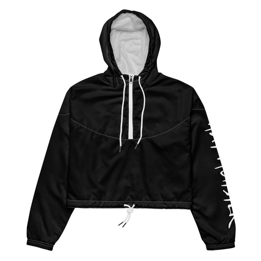 Women’s cropped windbreaker (Black)