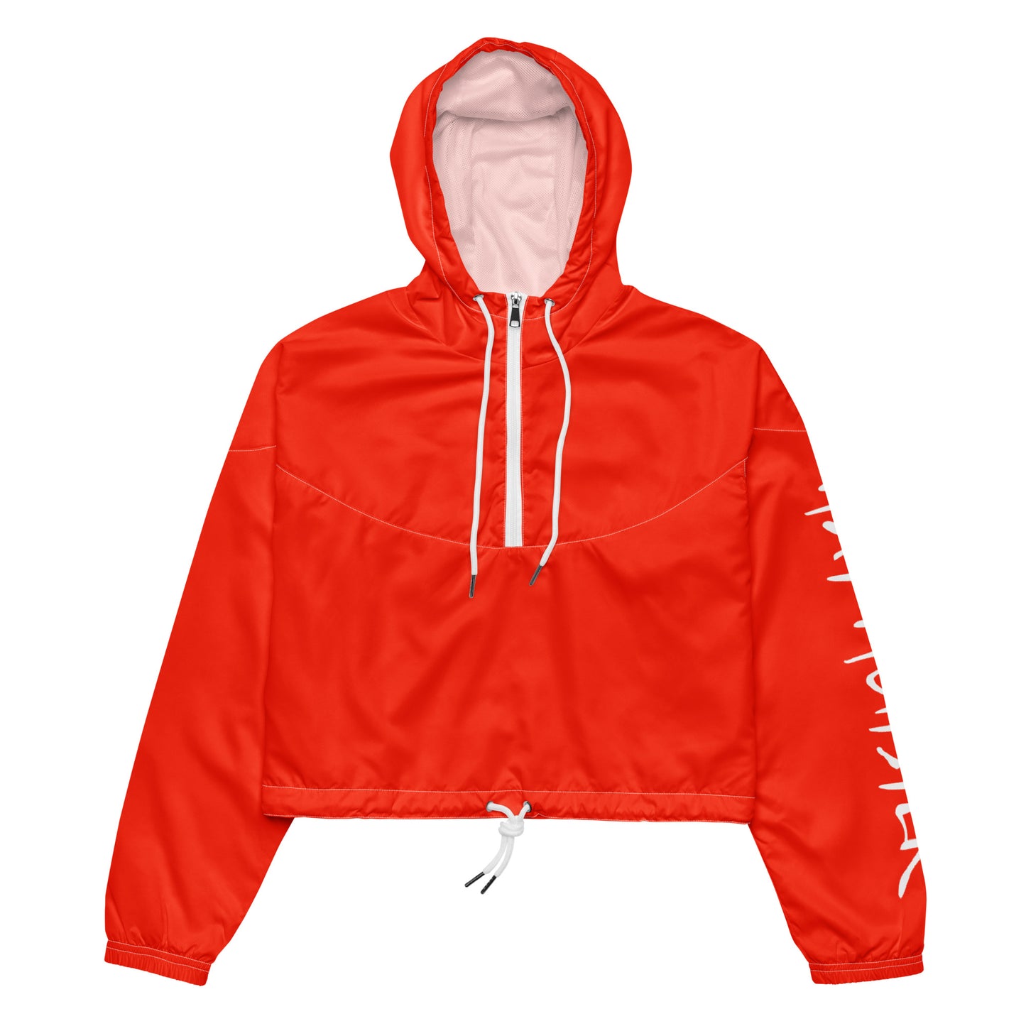 Women’s cropped windbreaker (Red)