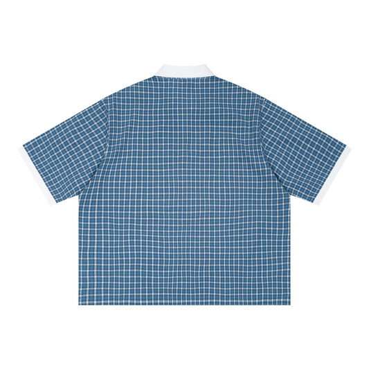 Mono-Half Plaid Polo Shirt