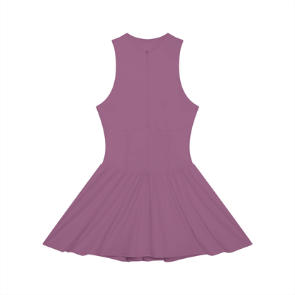 Women’s Ruched Sleeveless Full-Zip Dress