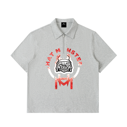 Half-Zip Cotton Polo Shirt