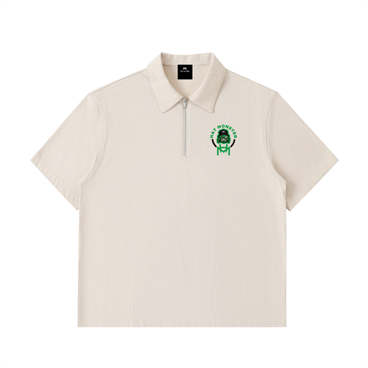 Half-Zip Cotton Polo Shirt