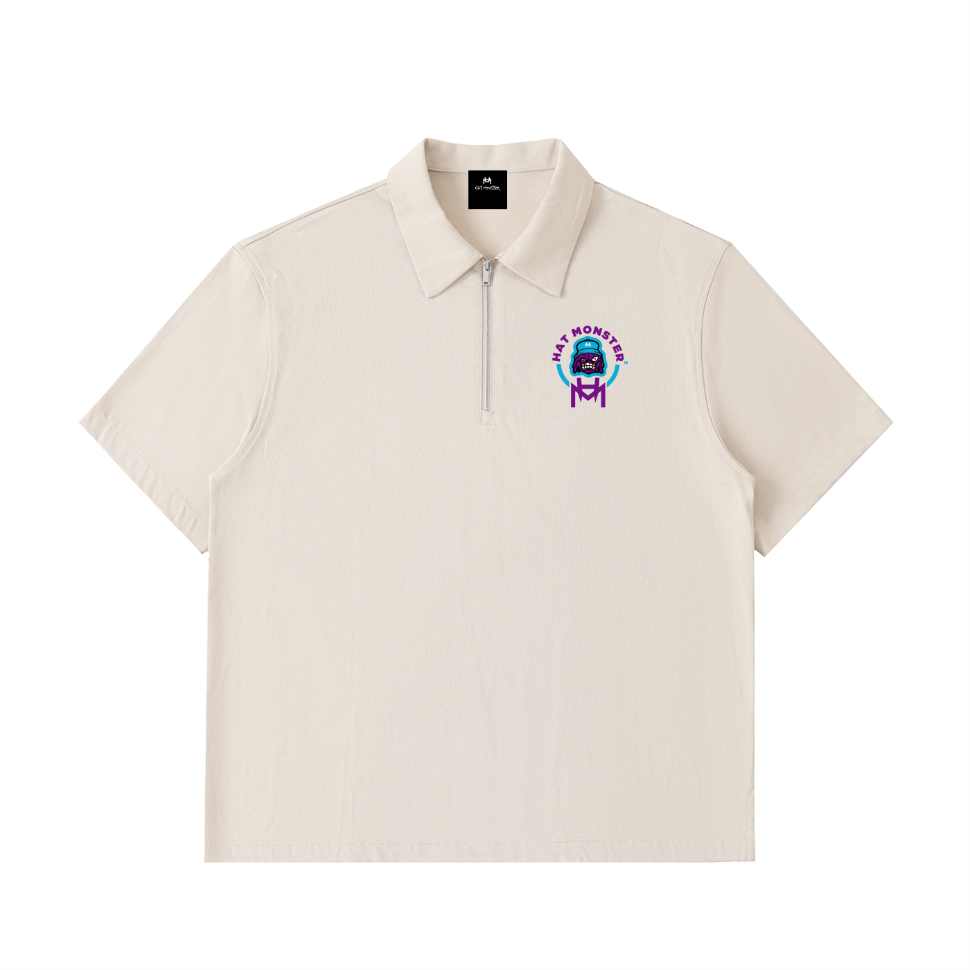 Half-Zip Cotton Polo Shirt