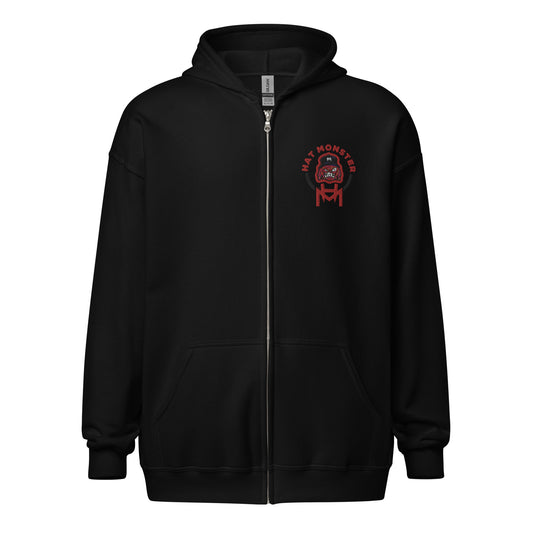 Hat Monster Zip hoodie (Red)