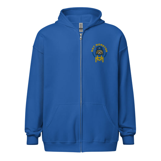 Hat Monster Zip hoodie (Blue)